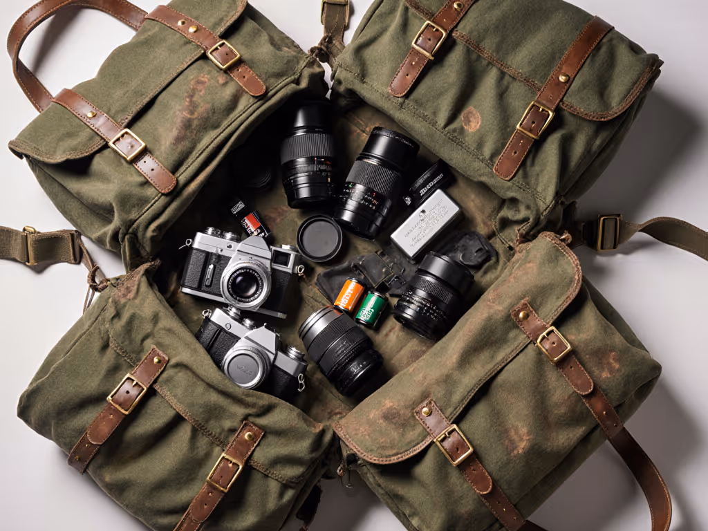 1970s_canvas_camera_bags_with_loose_gear_layout