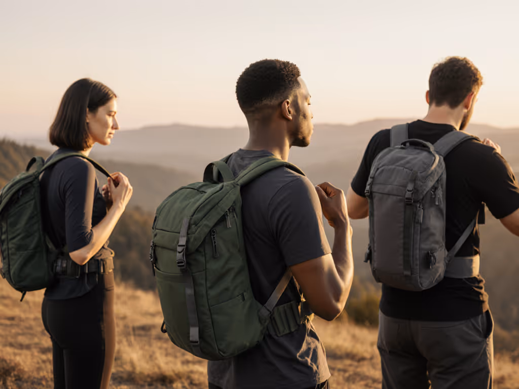 left-handed_photographer_adjusting_camera_bag_on_varied_body_types