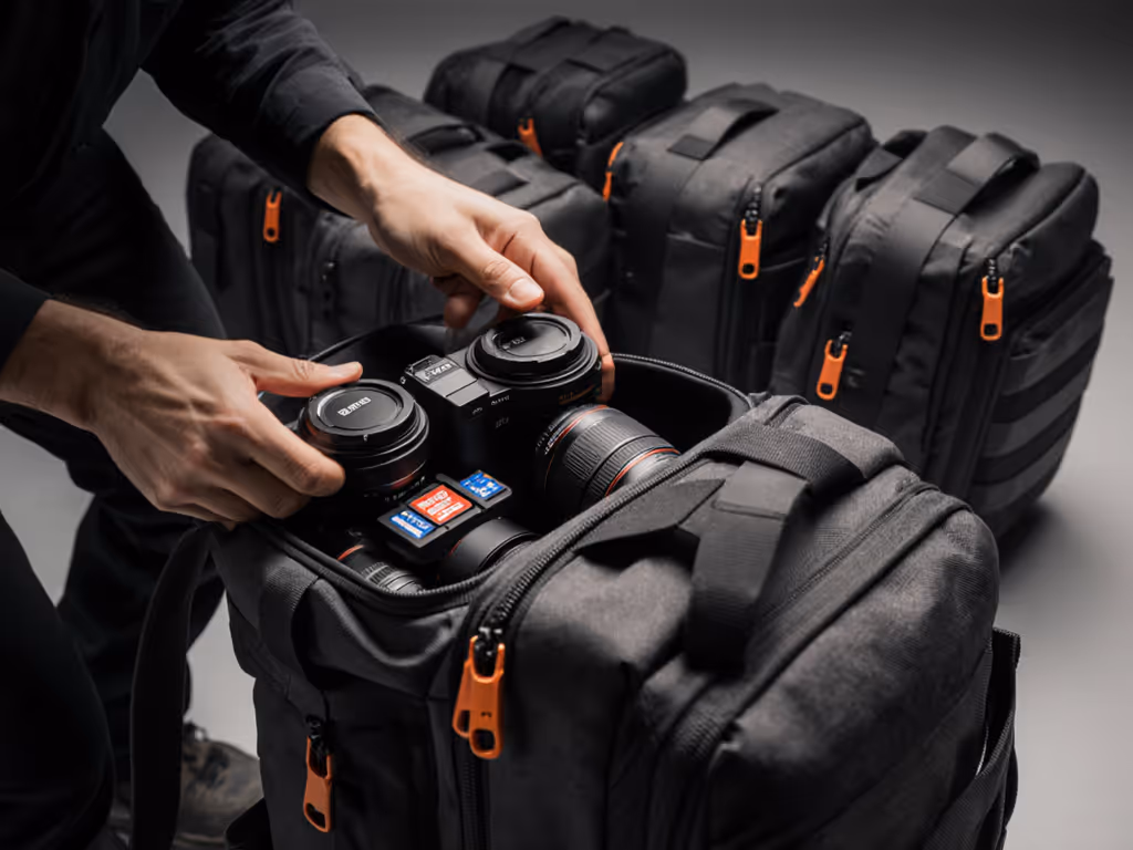 photographer_testing_camera_bag_access_speed